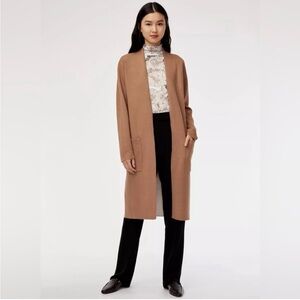 Aritzia Babaton Cardigan Womens Size 2xs Tan Lance Longline Open Duster